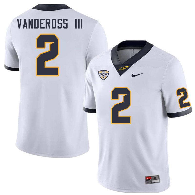 Toledo Rockets #2 Junior Vandeross III College Football Jerseys Stitched Sale-White